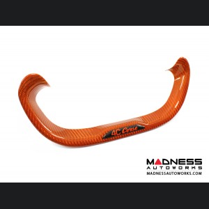 Alfa Romeo 4C Steering Wheel Trim - Carbon Fiber - Lower Trim Piece - Orange Candy